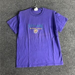 Super Bowl New Orleans Louisiana Lee Sport Men’s M Purple Embroidered Tee